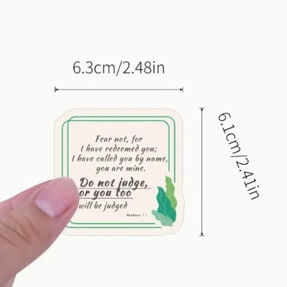 50pcs Bible Verse Stickers Psalms & Proverbs - Reusable Vinyl Decals - Picture 2 of 7